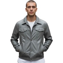 Nyc Giyim Tekstil Hakiki Kuzu Derisi Erkek Deri Ceket, Düğme ve Çıt Çıt Kapamalı, Hafif Astarlı, Normal Kesim, Mevsimlik