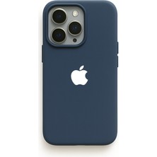Demina iPhone 13 Pro Uyumlu Beyaz Logo Baskılı Içi Kadife Lansman Kılıf