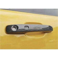 Aftermarket 2023+ Ford Ranger T9 Kapı Kolu Kaplama Koruma Anahtarsız Giriş Karbon Desen Ithal Ürün