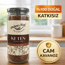 Nature's Food Keten Tohumu 320gr Cam Kavanoz | Lif Deposu & Omega 3 Kaynağı | Diyet Dostu Süper Gıda