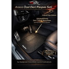 Tegin Mat Designer Of Cars Peugeot 306 Premium Deri Paspas Siyah Deri Beyaz Kenar