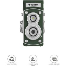 Marsilyan Mini Retro Dijital Fotoğraf Makinesi Video Kamera 1080P CMR44 Yeşil
