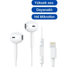 Tak Çalıştır Iphone 7-8-X-11-12-13-14 Serileri Uyumlu Iphone Kablolu Mikrofonlu Kulaklık