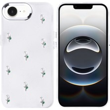 Tılsım Tekno iPhone 17E Kılıf Airbag Tasarımlı Simli Şeffaf Zore Kutup Kapak - Lale