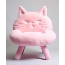 Pugimo Dream-Cat Tamamen Pembe Peluş Koltuk