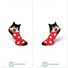Çorapmatik Mickey Mouse Karakterli Renkli Soket Çorap