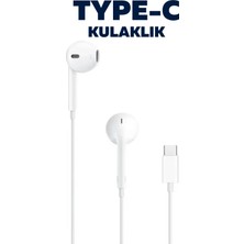 Tak Çalıştır Kablolu Kulaklık iPhone ve Android Uyumlu Type-C Kulaklık