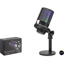 Marsilyan Profesyonel Gaming Rgb Mikrofon 192 Khz / 24 Bit Kondenser Kayıt Seti Type-C - Siyah ME6SB