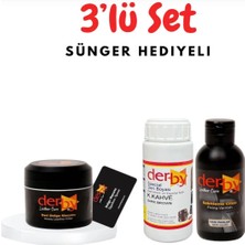 3'lü Set - Derby Deri Tamir Macunu, Special Deri Boyası ve Cilası - Koyu Kahve