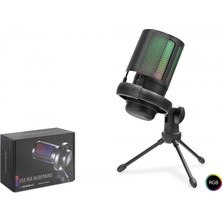 Marsilyan Profesyonel Gaming Rgb Mikrofon 192 Khz / 24 Bit Type-C - Siyah ME6S