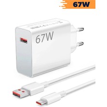 Type-C 67W Turbo Şarj Cihazı Aleti Adaptör Kablo Set 6A Kablo