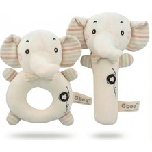 Bbsky Gbee %100 Pamuk Duyusal Gelişim Bebek Çıngırak Oyuncak - Yenidoğan Uyku Arkadaşı Hediyesi - 0 Ay ve Üzeri Için Uygun