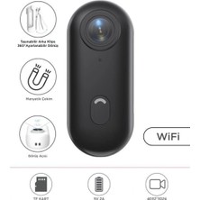 Marsilyan Aksiyon Kamerası 1080 P Manyetik Giyilebilir Geniş Açılı Klips Tasarımlı Kamera CMR34 Siyah