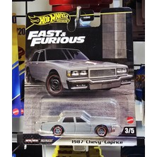 Hot Wheels Premium 1987 Chevy Caprice Metal Araba 1/64 Ölçek Hızlı ve Öfkeli Temalı Koleksiyon
