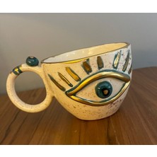 Atölye no17 Mystic Eye El Yapımı Seramik Fincan (Large)