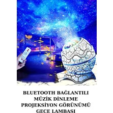 Dinozor Yumurtası Gece Masa Lambası Bluetooth Hoparlör 14 Renk Seçeneği Midastech