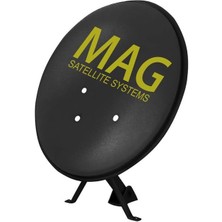 Mag 60 cm Ofset Siyah Çanak Anten Küçük Mount Yüksek Performanslı 10'lu Paket