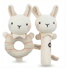 Bbsky Gbee %100 Pamuk Duyusal Gelişim Bebek Çıngırak Oyuncak - Yenidoğan Uyku Arkadaşı Hediyesi - 0 Ay ve Üzeri Için Uygun