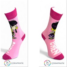 Çorapmatik Chen Çizgi Film Karakteri Renkli Soket Çorap