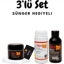 3'lü Set - Derby Deri Tamir Macunu, Special Deri Boyası ve Cilası - Siyah