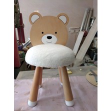 Pugimo Teddy-Plush Figürlü Masif Çocuk Sandalyesi