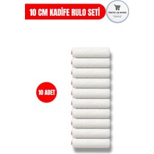 Trend Ak Home 10 cm Kadife Rulo Seti Lüks | 10 Adet Yedek Rulo | Yüksek Kapatıcılık & Profesyonel Boyama