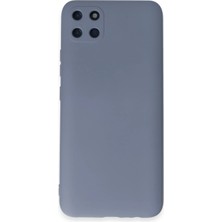 Mey İthalat Mey Ithalat®  Realme C11 Kılıf Nano Içi Kadife Silikon - Gri