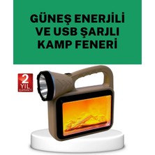 Güneş Enerjili Alev Efektli Lamba – Cob Teknolojili, Dış Mekan Aydınlatma Midastech