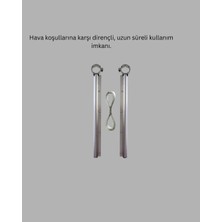 Kare Küpeşte Uyumlu Balkon Çamaşır Askısı 25X60 cm Beyaz Pratik Midastech