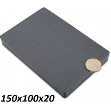 AY MAGNET 150MM x 100MM x 20MM Büyük Güçlü Ferrit Kömür Seramik Magnet Mıknatıs