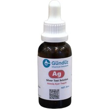 Gündüz Kimya Gümüş Test Sıvısı, Ayar Testi, Gümüş Ayar Suyu