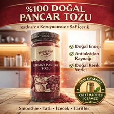 Nature's Food Kırmızı Pancar Tozu 150g Cam Kavanoz | %100 Doğal Katkısız | Enerji & Detoks Destek | Smoothie