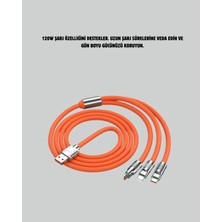 MidasTech 120 W Şarj ve Veri Aktarımı Kablo– 3 Başlıklı Çok Amaçlı Kablo Yüksek Hızlı Midastec