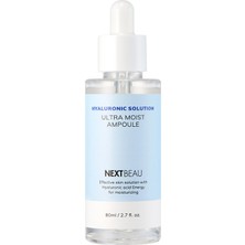 Nextbeau Hyaluronic Solution Ultra Moist Ampoule – Yoğun Nemlendirici ve Dolgunlaştırıcı Ampul (80 Ml)