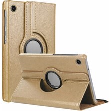 Najmaddin.com Samsung Galaxy Tab A11 360 Tablet Deri Kılıf - Gold