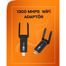 Tak-Çalıştır Özellikli Çift Bant Wifi Adaptör – 1200 Mbps Midastech