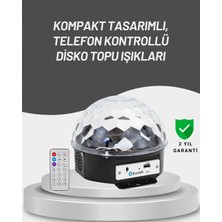 Uzaktan Kumandalı Rgb LED Disko Topu Bluetooth Hoparlörlü Midastech
