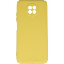 Mey İthalat Mey Ithalat®  Xiaomi Redmi Note 9 5g Kılıf Nano Içi Kadife Silikon - Sarı