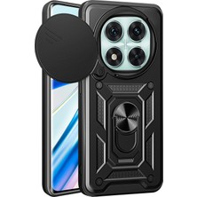 Mey İthalat Mey Ithalat®  Xiaomi Redmi Note 14 Pro 5g Kılıf Pars Lens Yüzüklü Silikon - Siyah