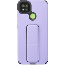 Mey İthalat Mey Ithalat®  Xiaomi Redmi 9c Kılıf Mega Standlı Silikon - Lila