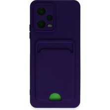 Mey İthalat Mey Ithalat®  Xiaomi Poco X5 5g Kılıf Kelvin Kartvizitli Silikon - Derin Mor