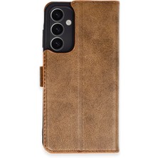 Mey İthalat Mey Ithalat®  Samsung Galaxy A25 5g Kılıf Trend S Plus Kapaklı Kılıf - Taba