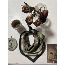 Trend Dokunuş Kadın Yeşil Desenli Fular