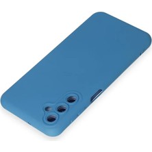 Mey İthalat Mey Ithalat®  Samsung Galaxy M34 5g Kılıf Nano Içi Kadife Silikon - Mavi