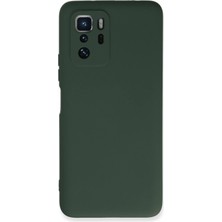 Mey İthalat Mey Ithalat®  Xiaomi Poco X3 Gt Kılıf Nano Içi Kadife Silikon - Koyu Yeşil