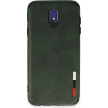 Mey İthalat Mey Ithalat®  Samsung Galaxy J7 Pro / J730 Kılıf Loop Deri Silikon - Yeşil