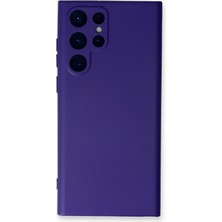Mey İthalat Mey Ithalat®  Samsung Galaxy S23 Ultra Kılıf Nano Içi Kadife Silikon - Mor