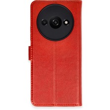 Mey İthalat Mey Ithalat®  Xiaomi Redmi A3 4g Kılıf Trend S Plus Kapaklı Kılıf - Kırmızı