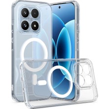 Nanospace Mi 17 Ile Uyumlu Kılıf Magsafe Özellikli Sararmaz Sert Mika Kristal Sert Kapak Şeffaf