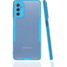 Mey İthalat Mey Ithalat®  Samsung Galaxy M52 5g Kılıf Platin Silikon - Mavi
